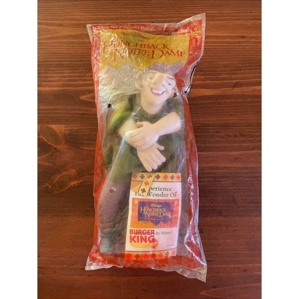 Vintage 1996 Burger King The Hunchback of Notre Dame Quasimodo Plush 9" Doll